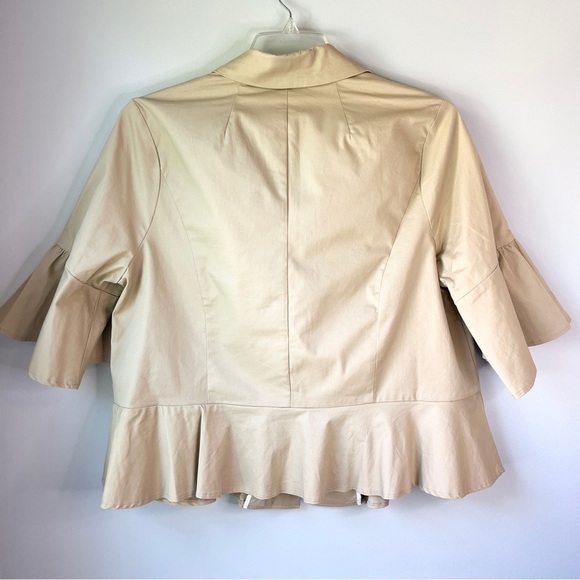 ELOQUII Tan Plus Size Crop Blazer - Picture 6 of 9